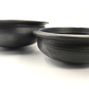 2.5Liter + 4Liter Handcrafted Clay Pan/Pot/Kadai/Earthen/Mud/Mitti Handi - Colour: Black